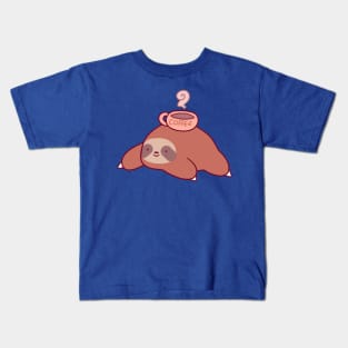 Sloth and Coffee Kids T-Shirt